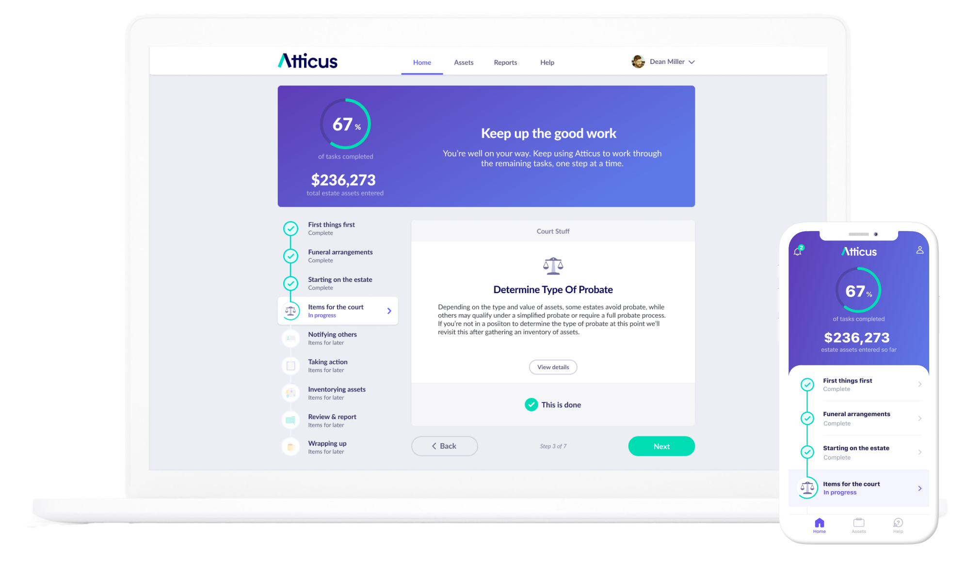 Atticus ® Probate & Estate Settlement, Simplified.